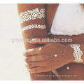 YINCAI 1 Blatt Weiß Spitze Blume Design Braut Henna Tattoo Wasserdicht Temporäre Aufkleber